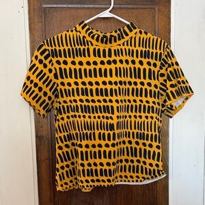 Nooworks Yellow and Black Graphic Top